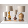 Terracotta Table Lamp with Linen Shade with Glaze - Chapin Furniture