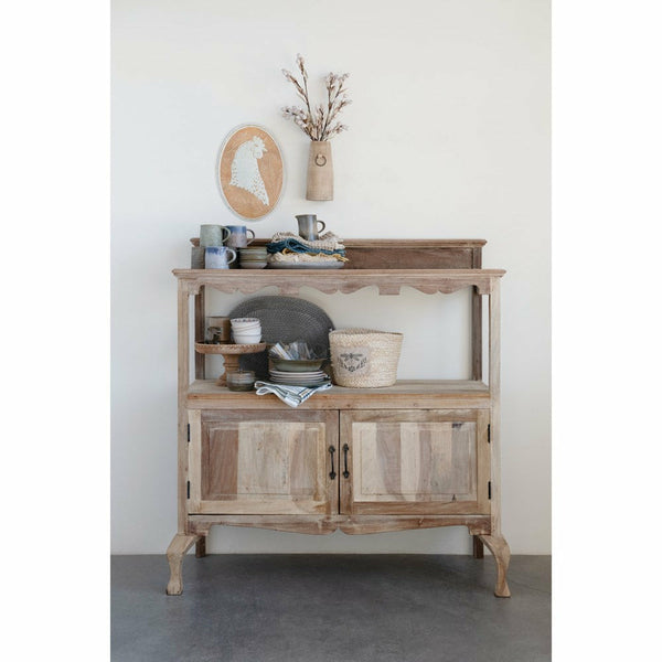 Reclaimed Wood Baker's Rack Cabinet with Shelf - Chapin Furniture