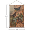 Printed Bamboo Scroll Wall Decor w/ Vintage Reproduction Birds Image - Chapin Furniture