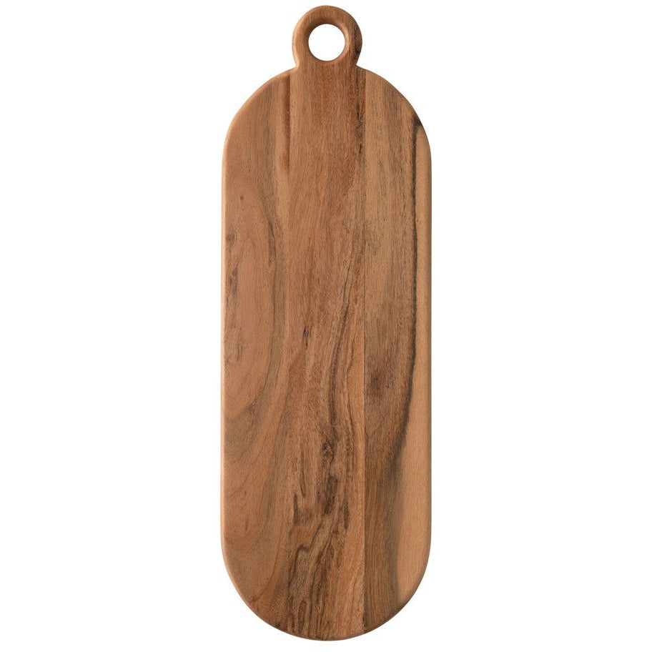 24"L x 8"W Acacia Wood Cheese/Cutting Board w/ Handle - Chapin Furniture