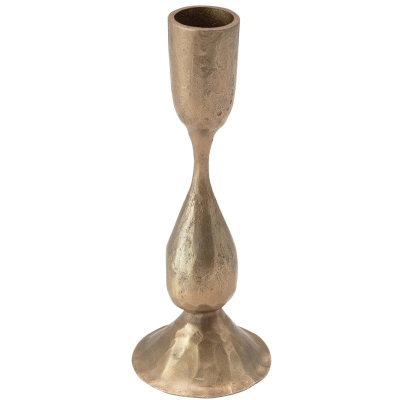 Hand-Forged Metal Taper Holder, Antique Brass Finish - Chapin Furniture
