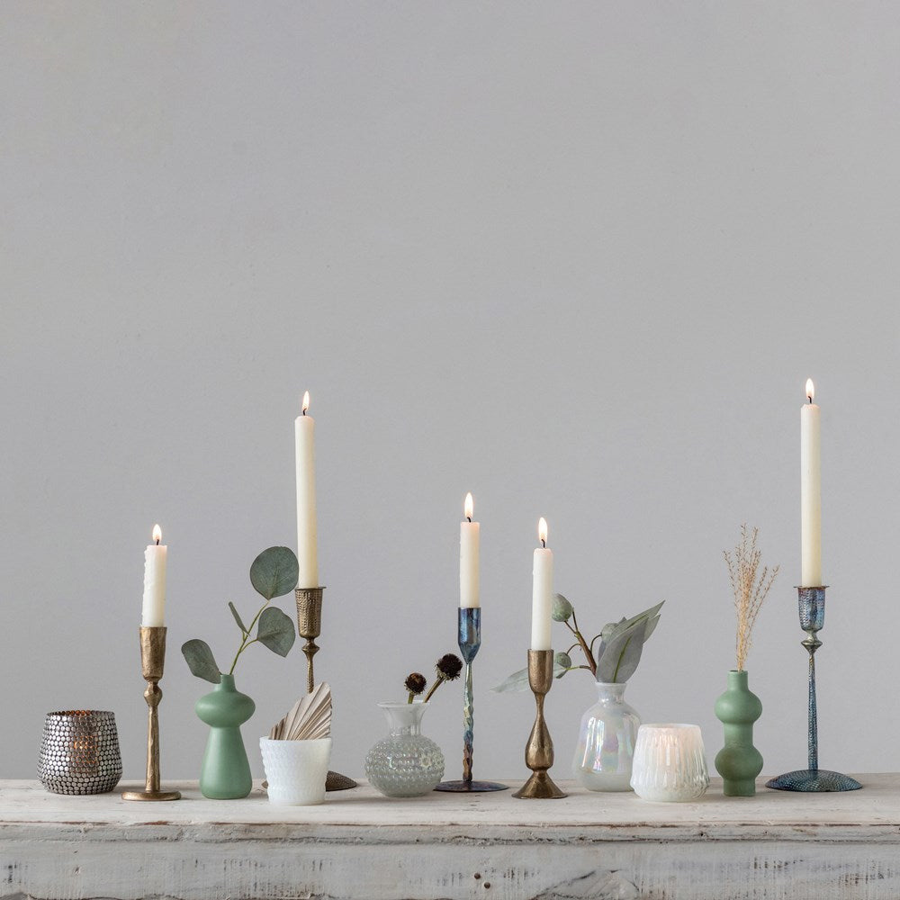 Hand-Forged Metal Taper Holder, Antique Brass Finish - Chapin Furniture