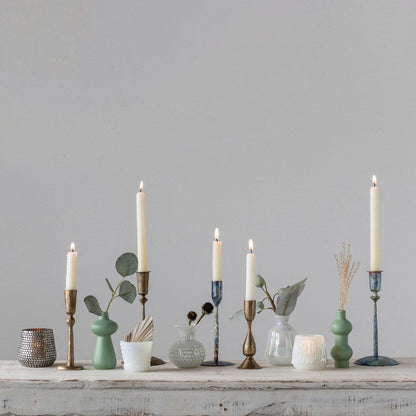 Hand-Forged Metal Taper Holder, Antique Brass Finish - Chapin Furniture