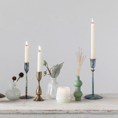 Hand-Forged Metal Taper Holder, Antique Brass Finish - Chapin Furniture