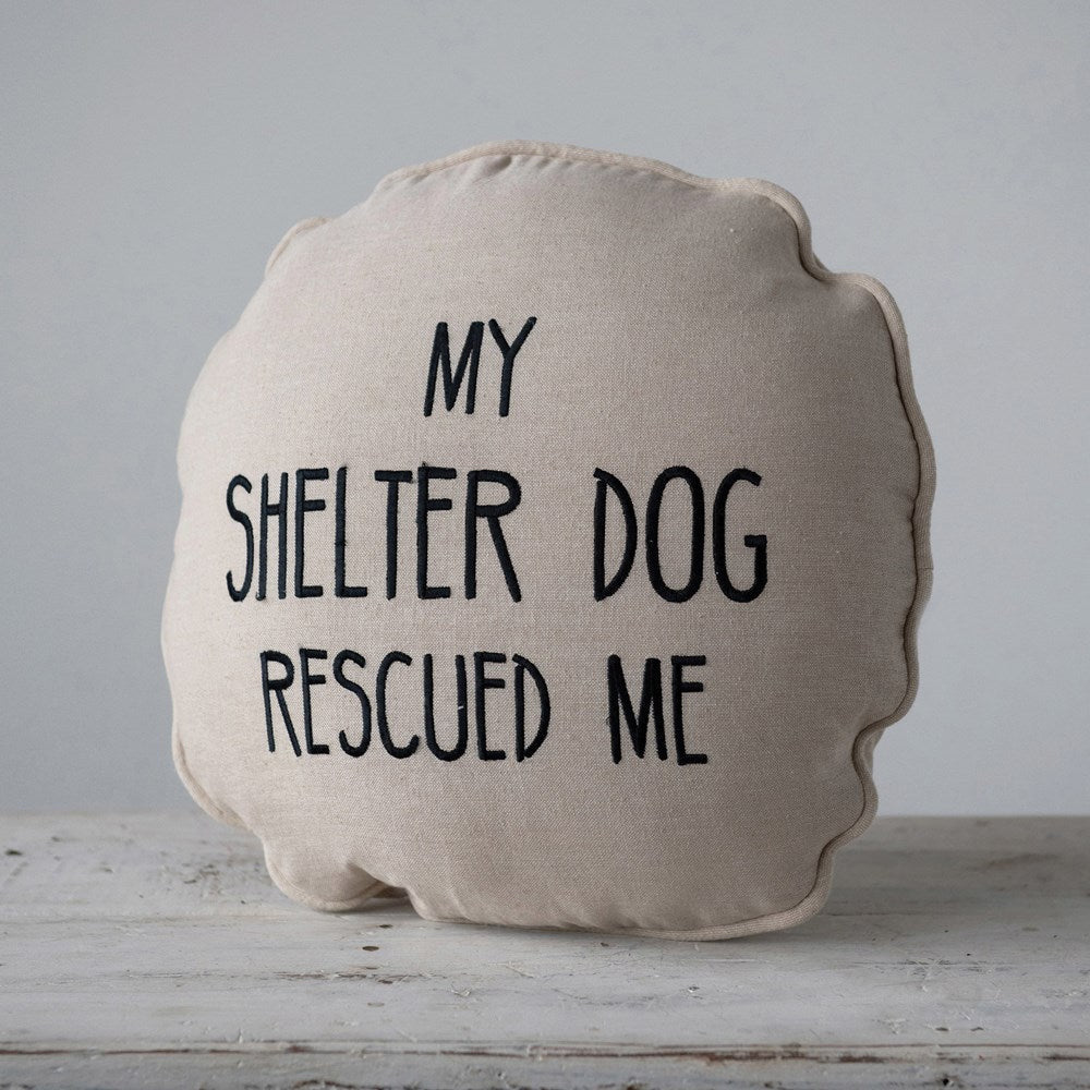 "My Shelter Dog Rescued Me" Pillow - Thumbnail 2