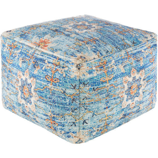 Devonshire Pouf- Blue - Chapin Furniture