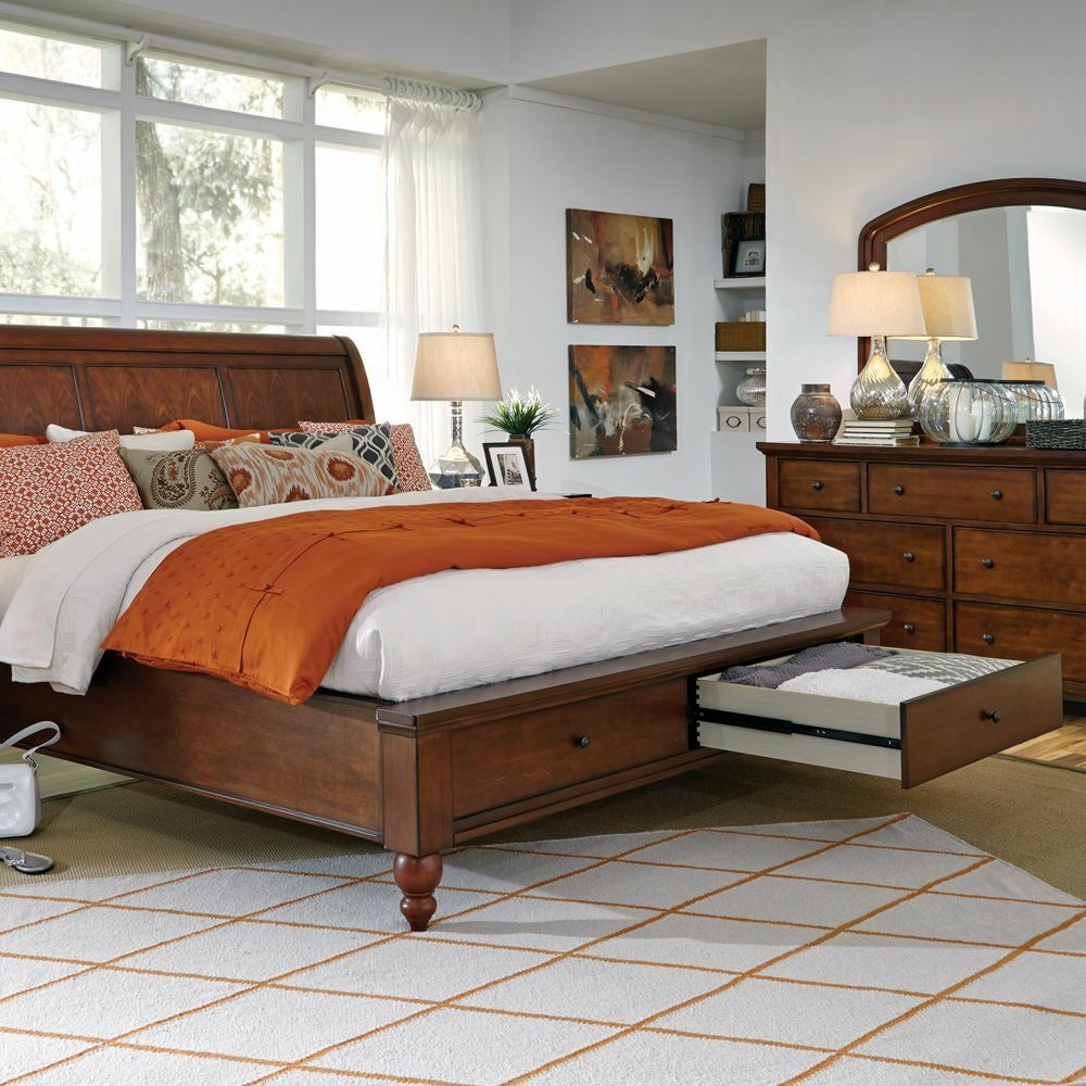 Cambridge Sleigh Storage Bed- Multiple Finish Options - Chapin Furniture