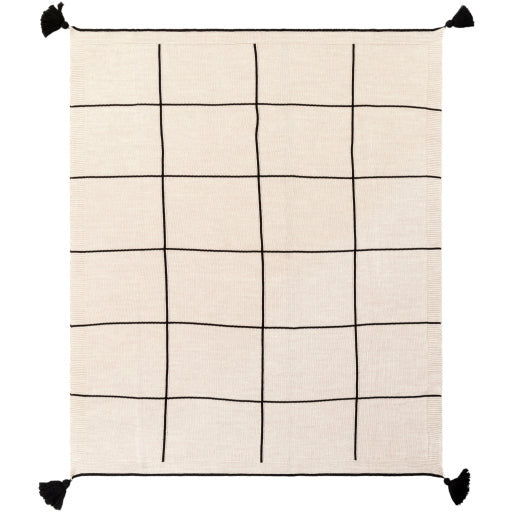 Fleck Throw Blanket- Black - Chapin Furniture