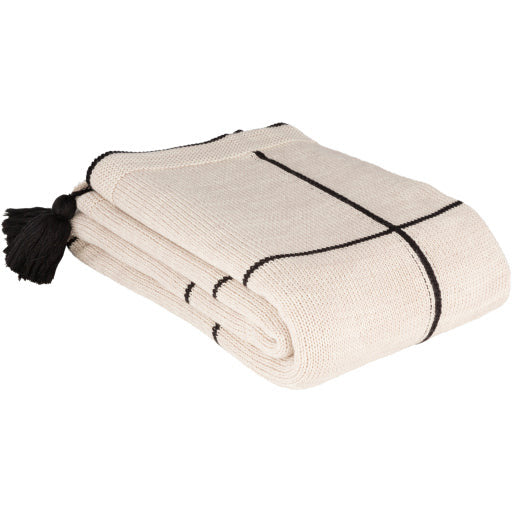 Fleck Throw Blanket- Black - Chapin Furniture