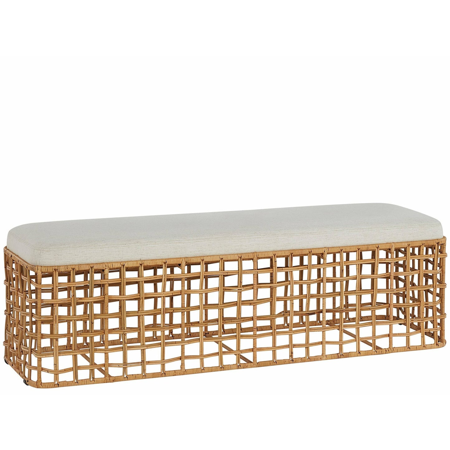 Getaway Coastal Rattan Bench - Chapin Furniture
