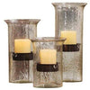 Original Glass Candle Cylinder with Rustic Insert \ Small - Chapin Furniture