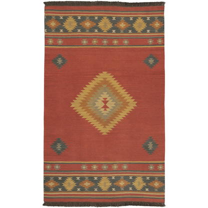 Jewel Tone Dark Red Rug - Chapin Furniture