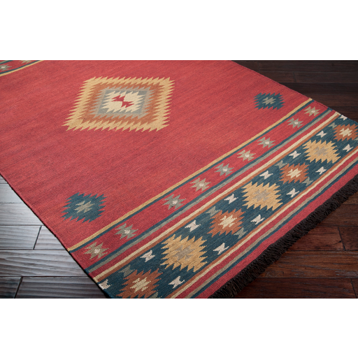 Jewel Tone Dark Red Rug - Chapin Furniture