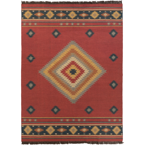Jewel Tone Dark Red Rug - Chapin Furniture