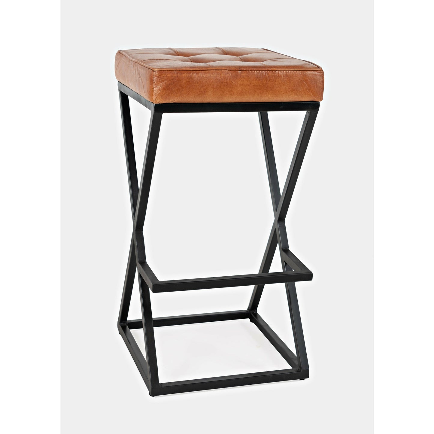 Global Archive Leather Stool - Chapin Furniture