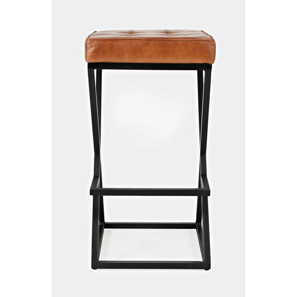 Global Archive Leather Stool - Chapin Furniture