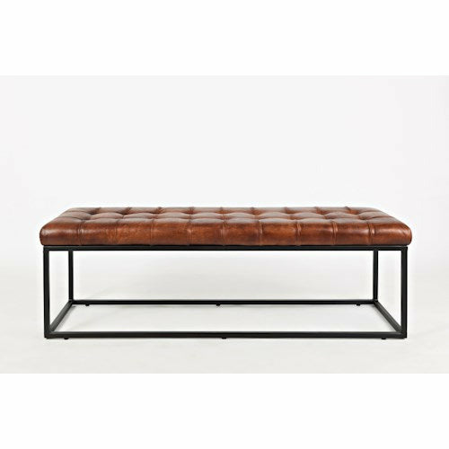 Global Archive Leather Ottoman- Multiple Color Options - Chapin Furniture