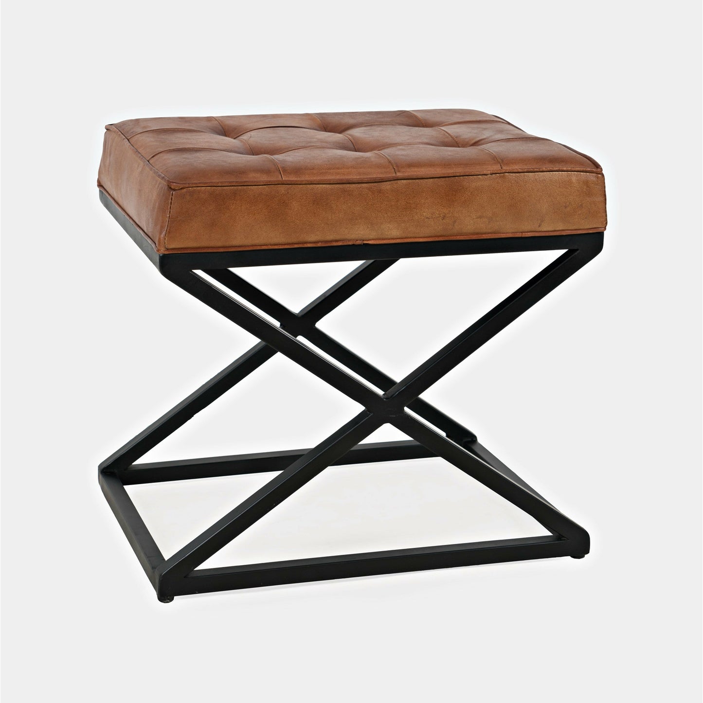 Global Archive Hogan Leather Ottoman- Multiple Color Options - Chapin Furniture