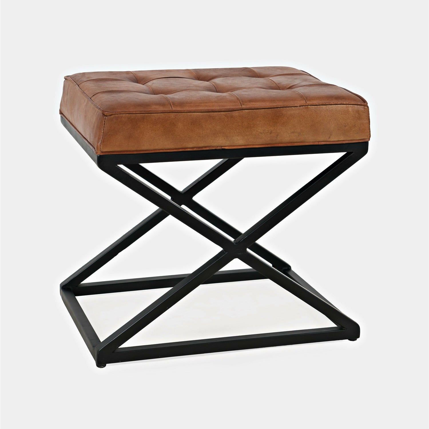 Global Archive Hogan Leather Ottoman- Multiple Color Options - Chapin Furniture