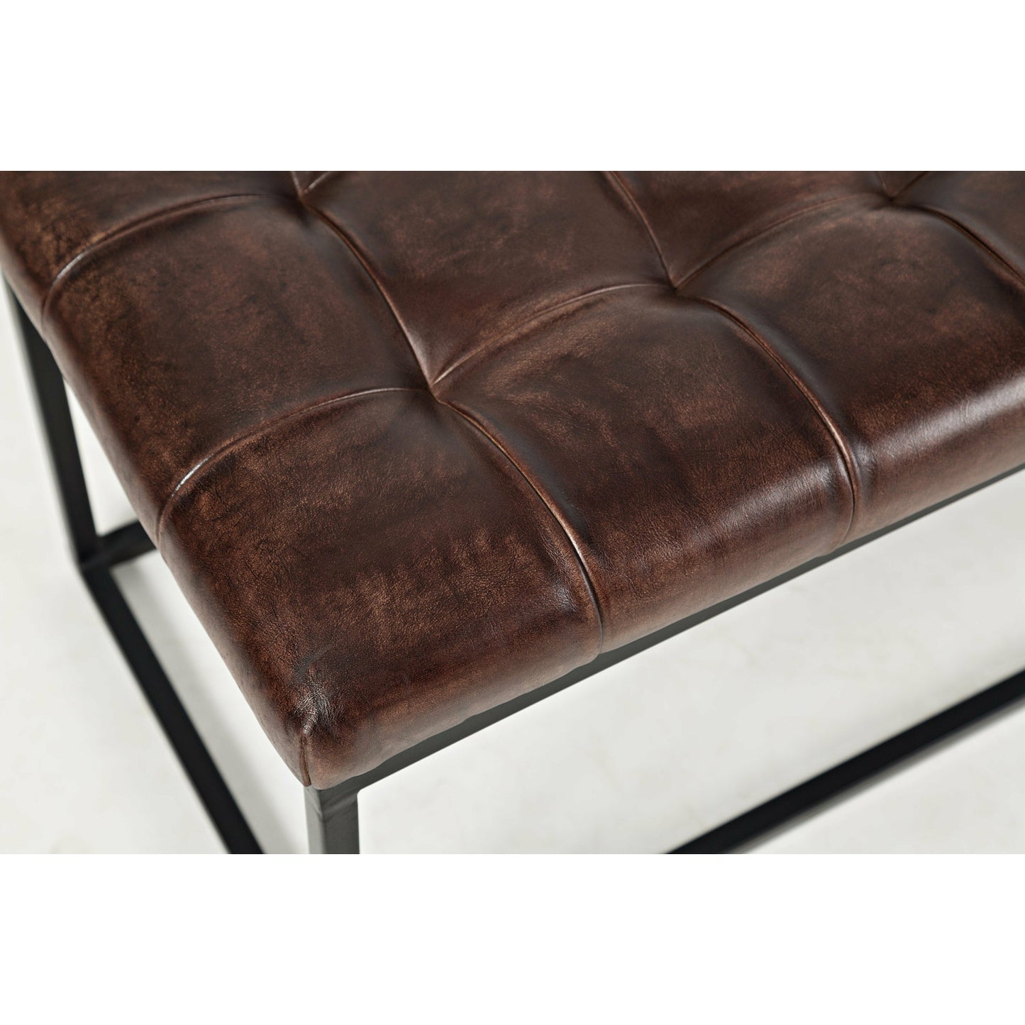 Global Archive Leather Ottoman- Multiple Color Options - Chapin Furniture