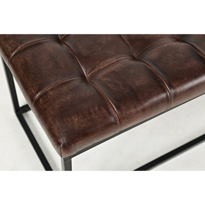 Global Archive Leather Ottoman- Multiple Color Options - Chapin Furniture