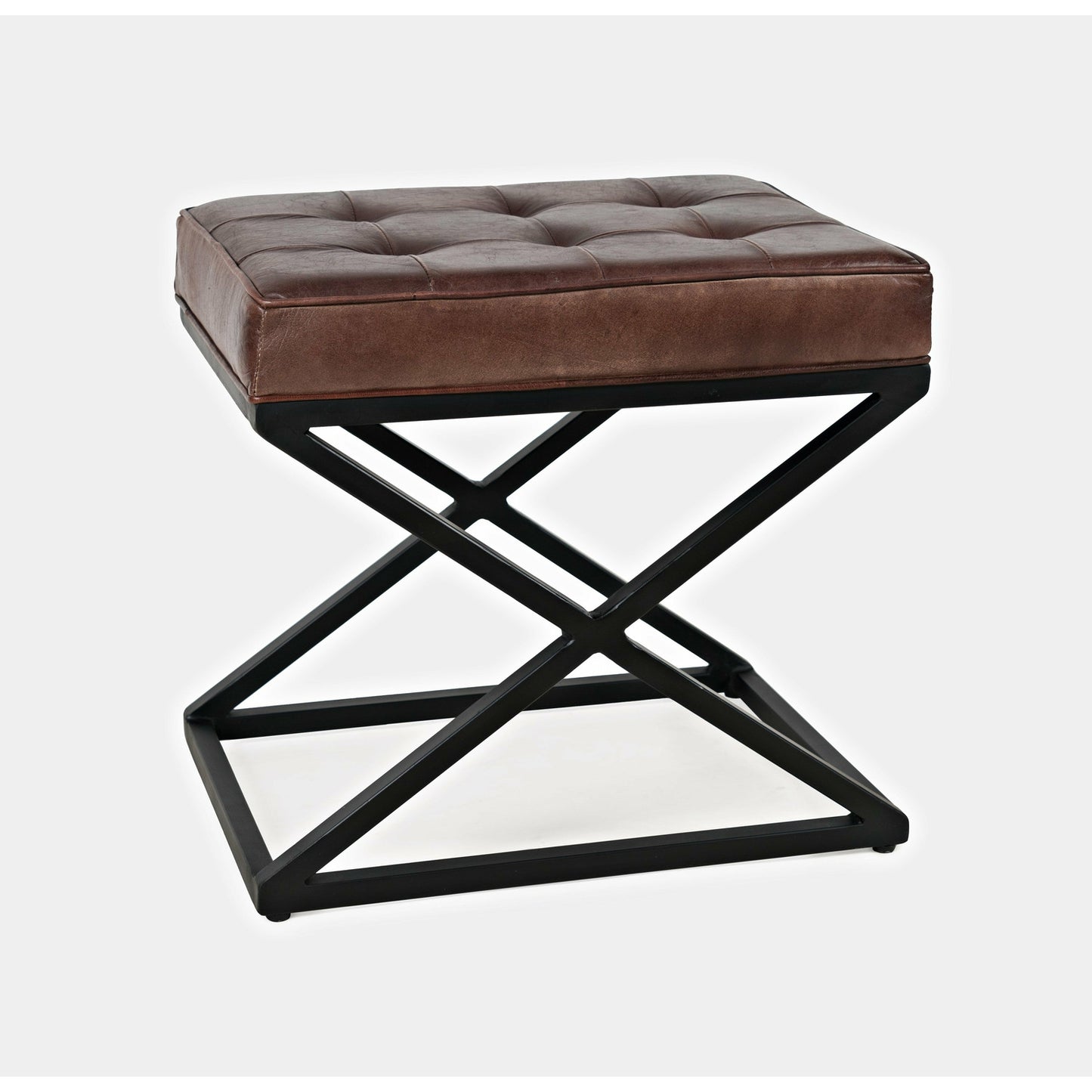 Global Archive Hogan Leather Ottoman- Multiple Color Options - Chapin Furniture