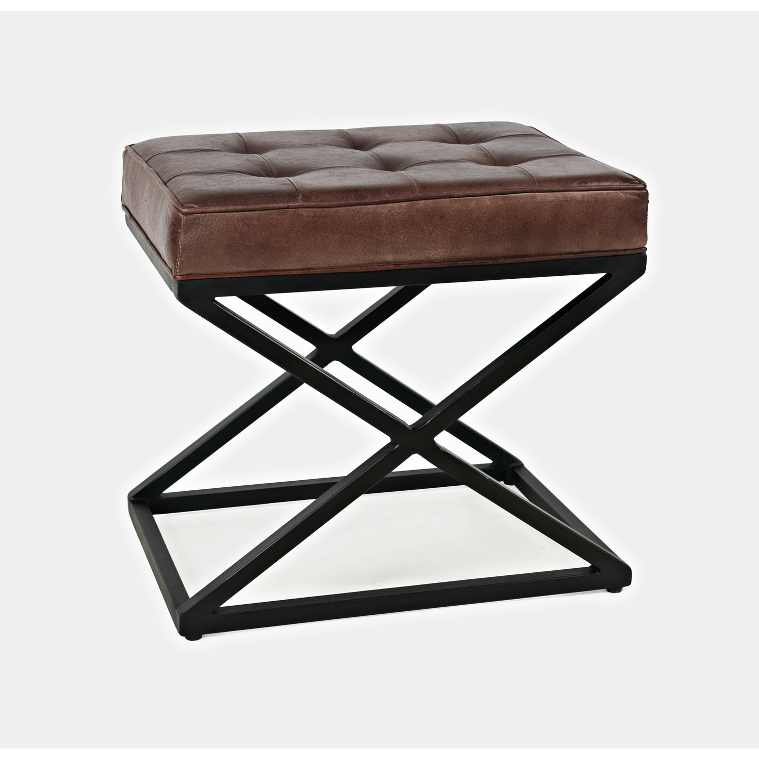 Global Archive Hogan Leather Ottoman- Multiple Color Options - Chapin Furniture