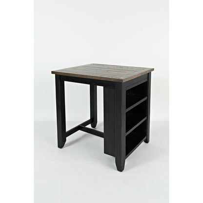 Madison County 3PC Counter Height dining With Shelves With 2 Saddle Stools- Multiple Color Options - Chapin Furniture