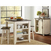 Madison County 3PC Counter Height dining With Shelves With 2 Saddle Stools- Multiple Color Options - Chapin Furniture