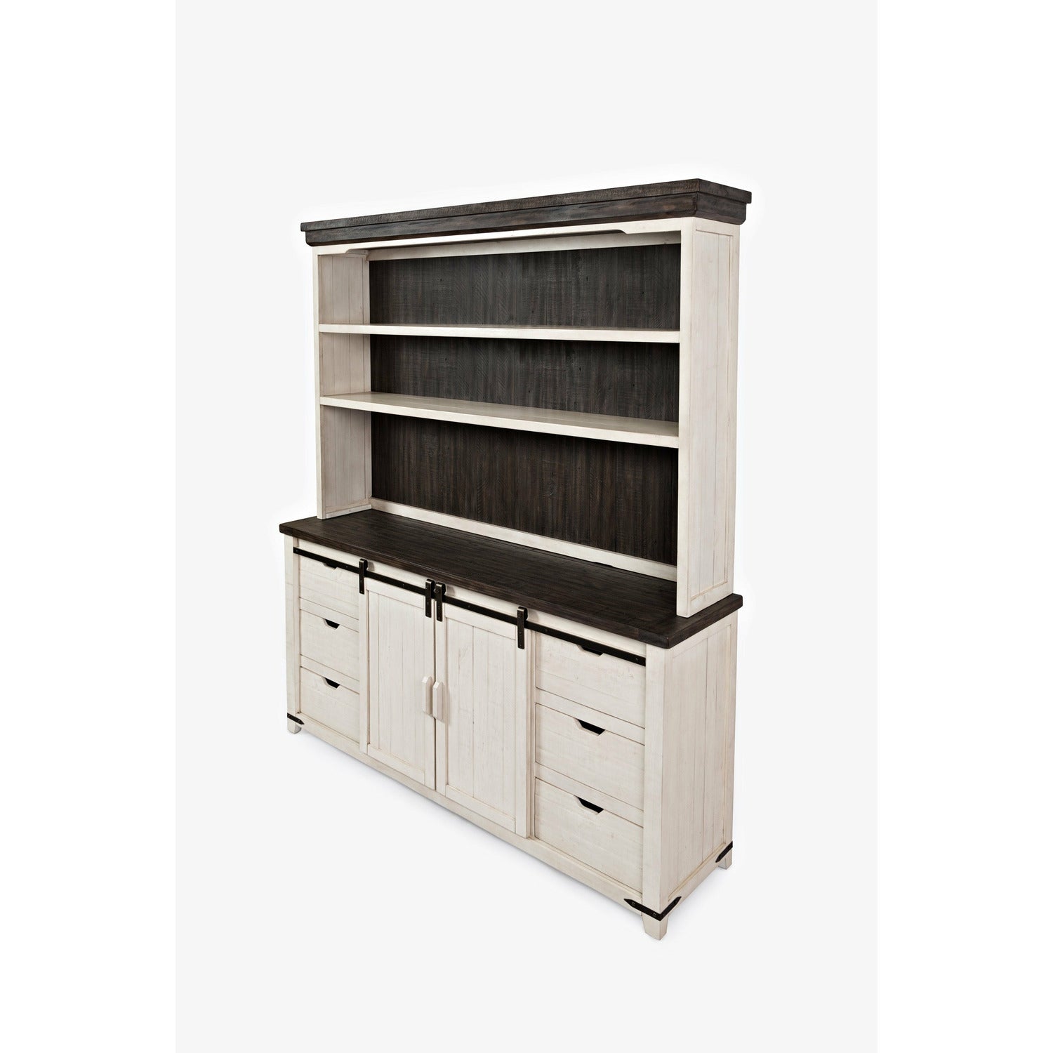 Madison County Barn Door Server With Option of Hutch- Multiple Color Options - Chapin Furniture