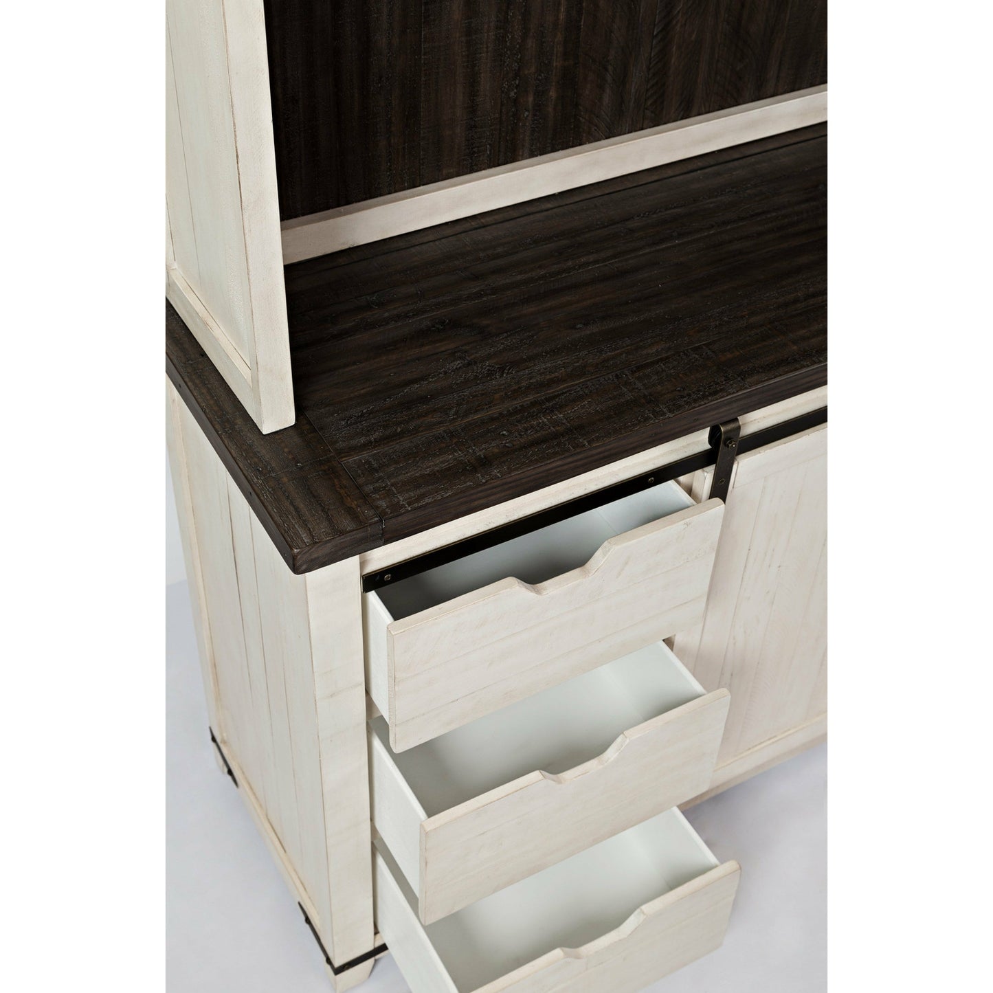 Madison County Barn Door Server With Option of Hutch- Multiple Color Options - Chapin Furniture