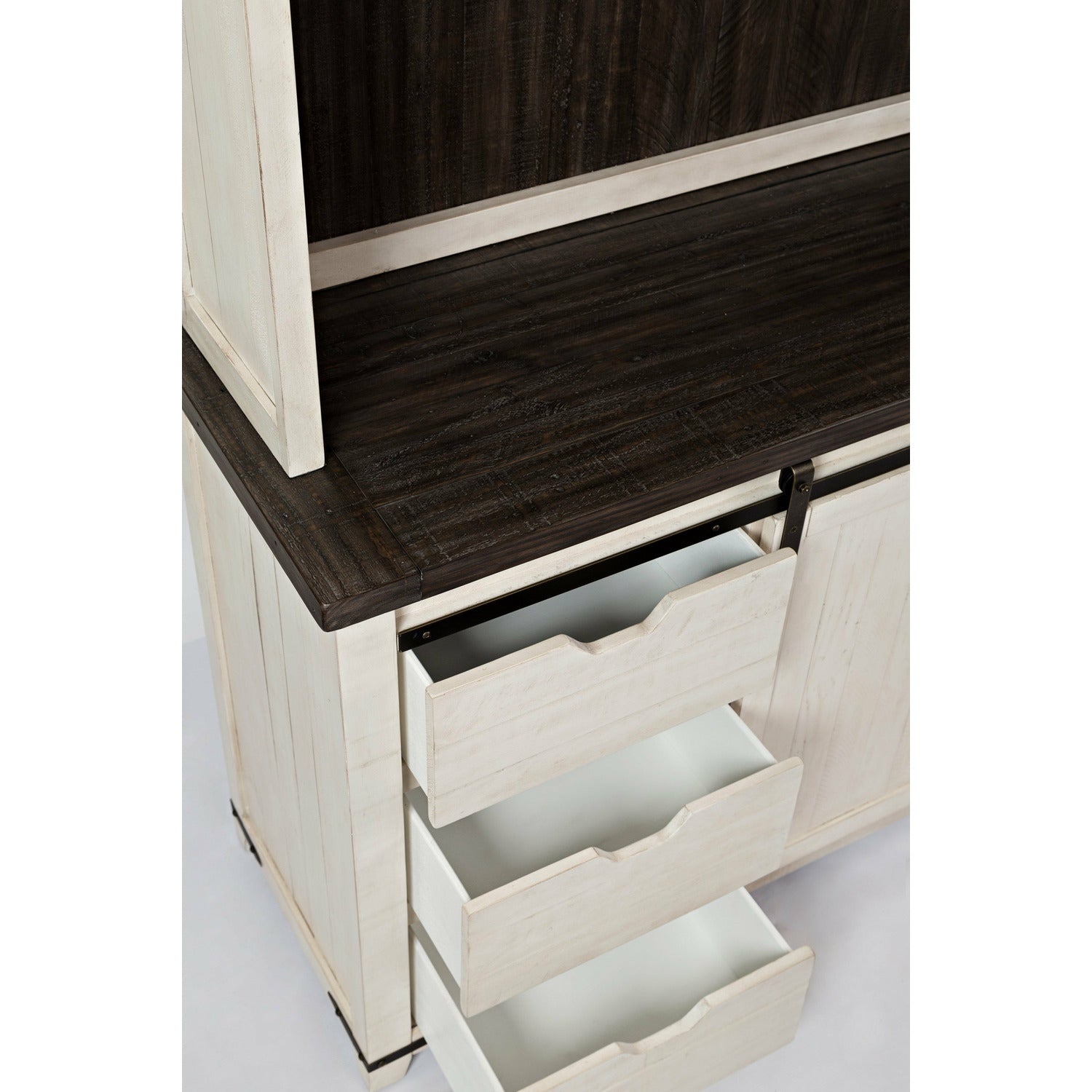 Madison County Barn Door Server With Option of Hutch- Multiple Color Options - Chapin Furniture