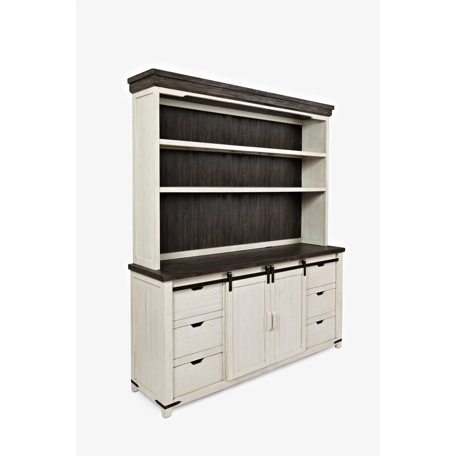 Madison County Barn Door Server With Option of Hutch- Multiple Color Options - Chapin Furniture