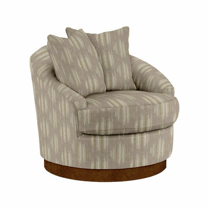 Alanna Swivel Barrel Chair- Taupe - Chapin Furniture