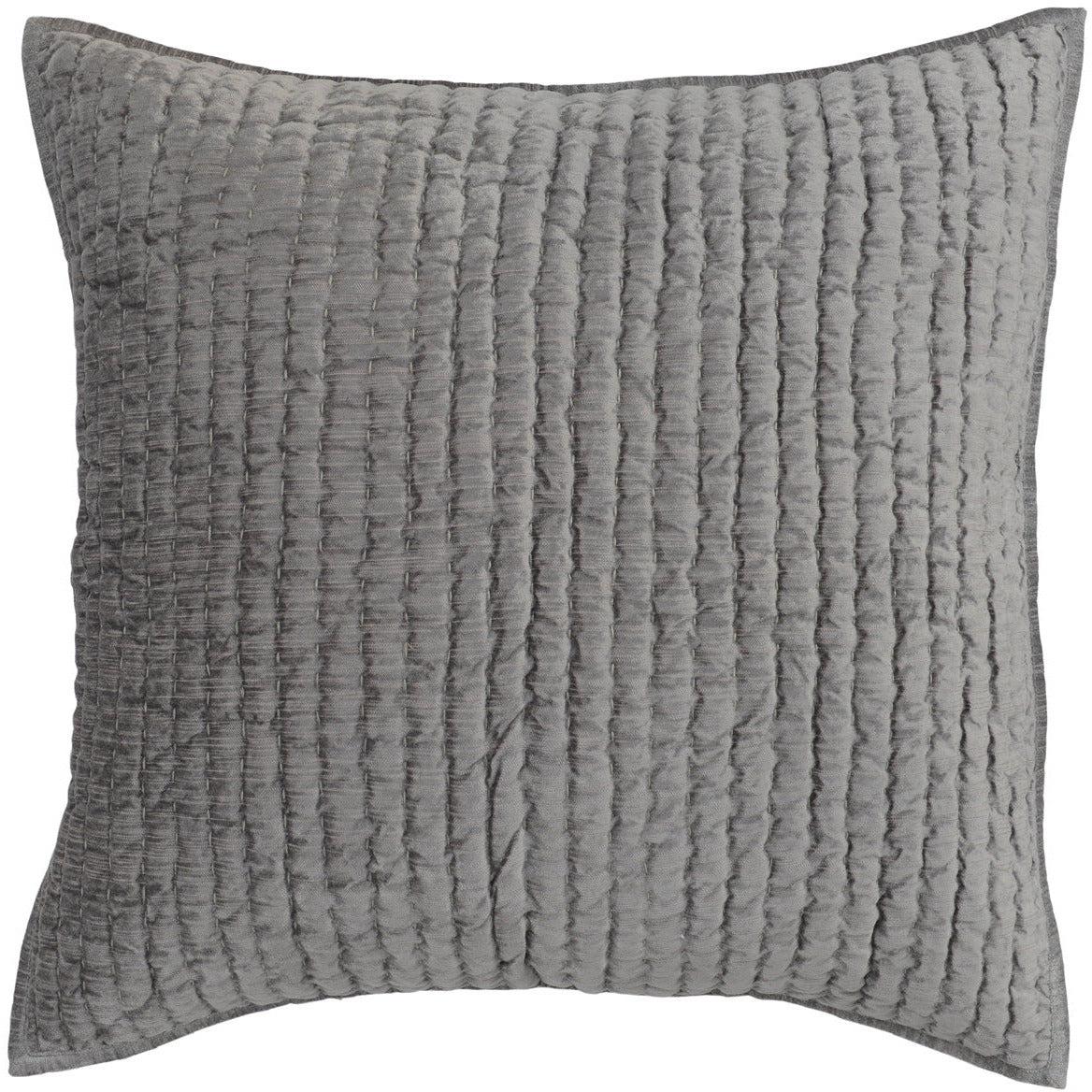 Bari Velvet Gray Quilt Set - Chapin Furniture