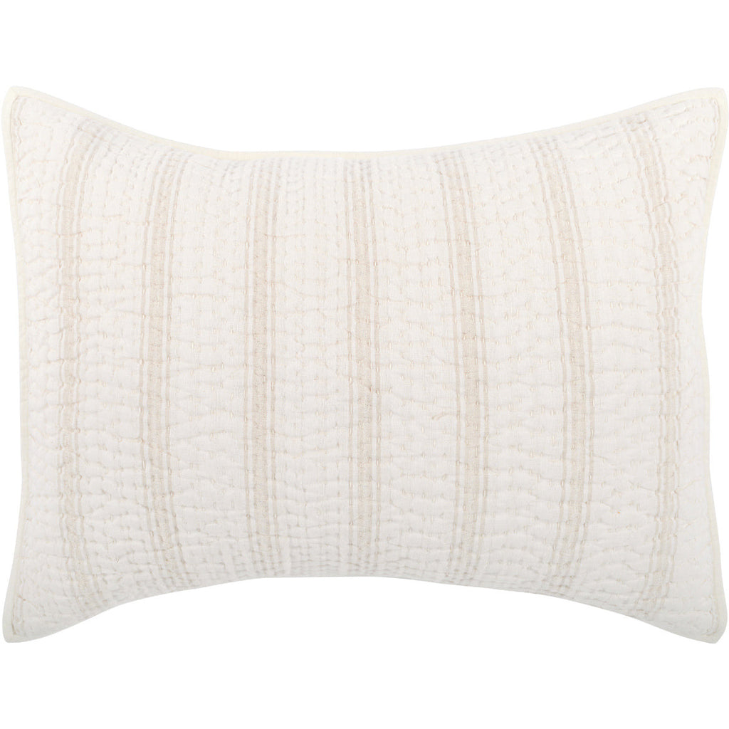 Abram Eggshell Cotton Linen Quilt Set - Chapin Furniture