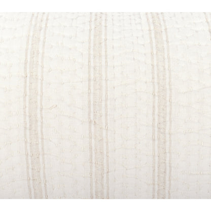 Abram Eggshell Cotton Linen Quilt Set - Chapin Furniture