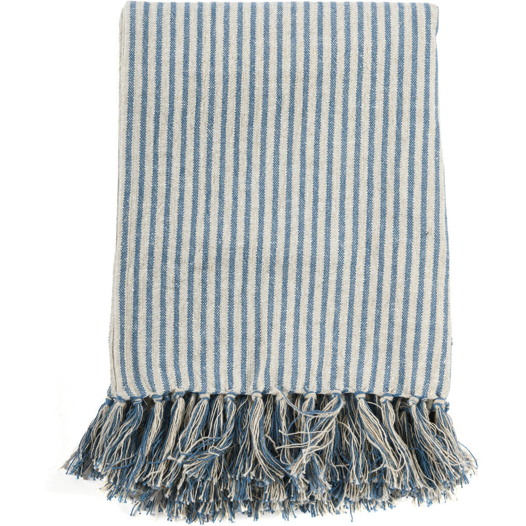 TC Balboa Blue/Natural Throw - Chapin Furniture