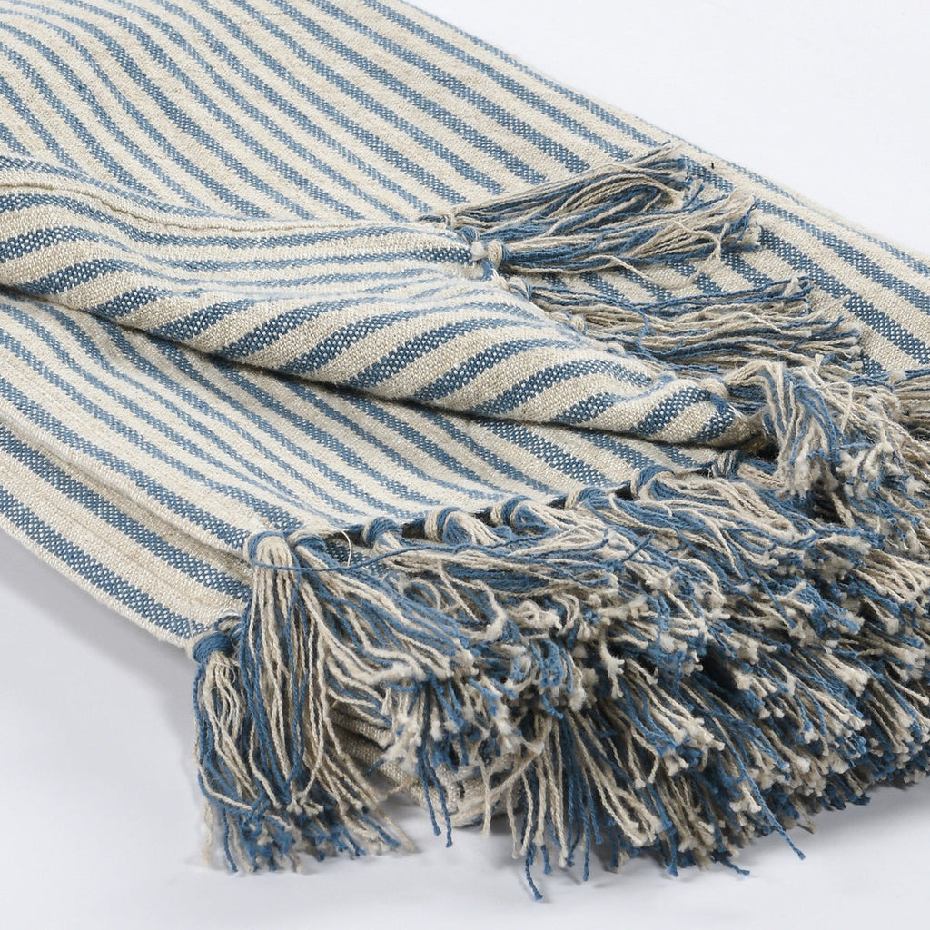 TC Balboa Blue/Natural Throw - Chapin Furniture