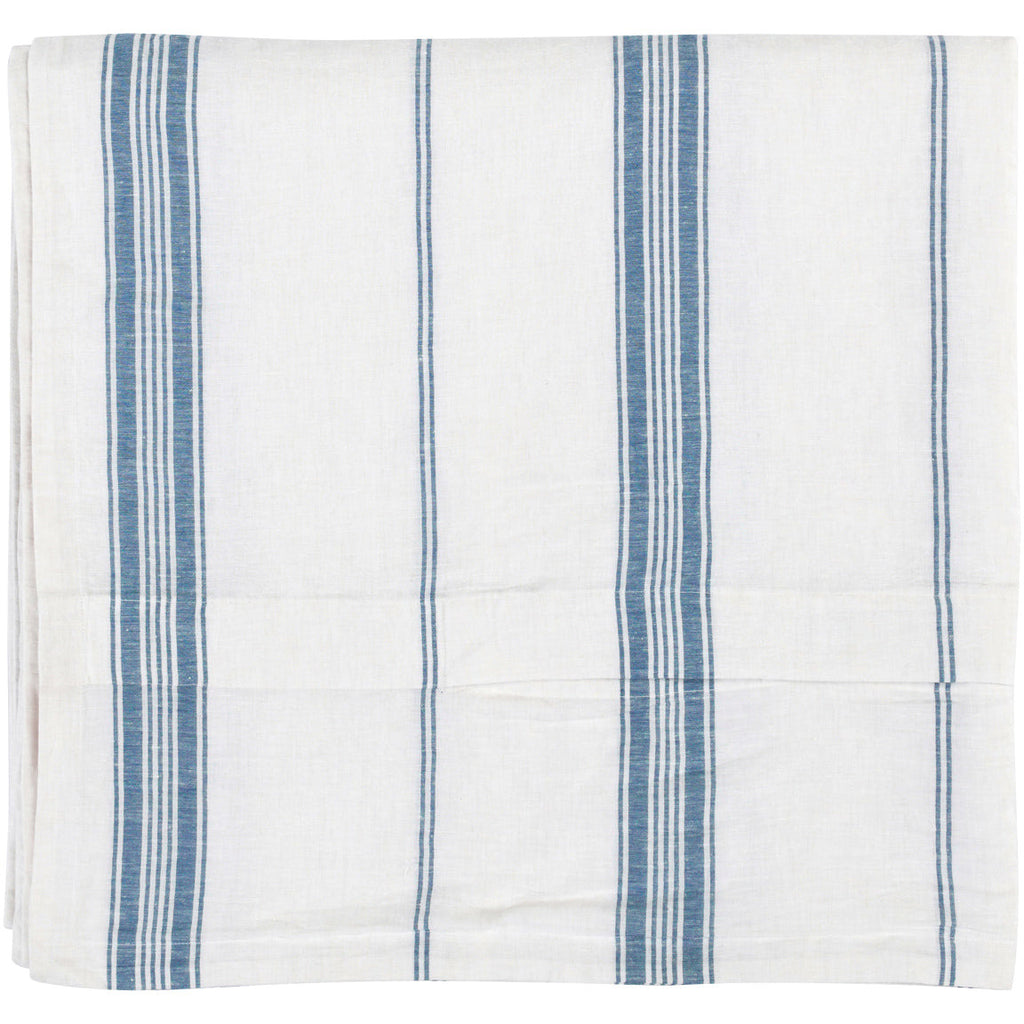 Jayson Blue Stripe Linen Cashmere 3 Piece Duvet Set - Chapin Furniture