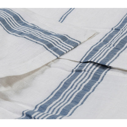 Jayson Blue Stripe Linen Cashmere 3 Piece Duvet Set - Chapin Furniture