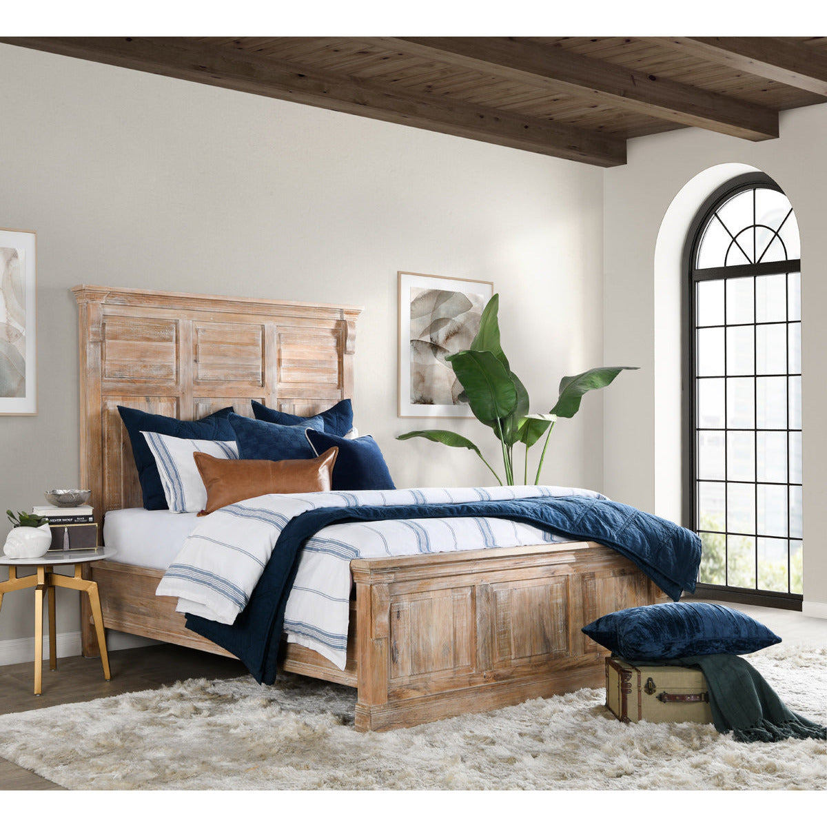 Jayson Blue Stripe Linen Cashmere 3 Piece Duvet Set - Chapin Furniture