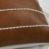Ezekiel Vegan Leather Brown 18x18 Pillow- Set of 2 - Chapin Furniture