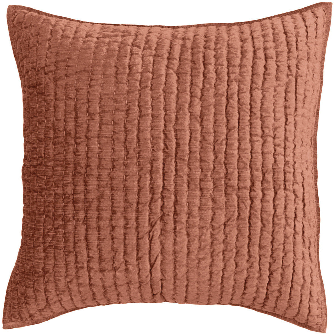 Bari Velvet Terra Cotta Quilt Set - Chapin Furniture