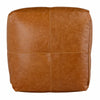 Leather Dumont Chestnut Pouf - Chapin Furniture